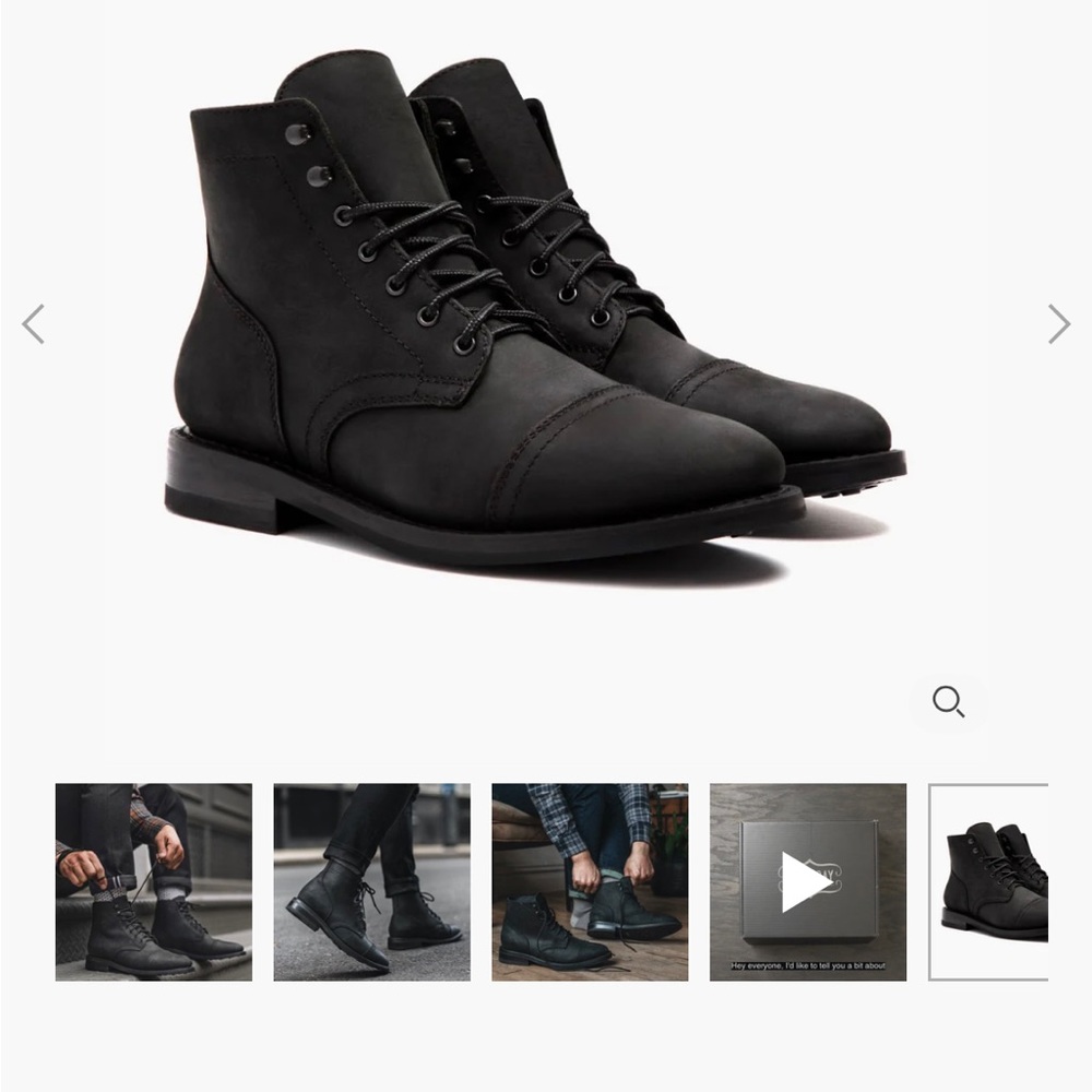 Thursday Boot Company The Captain Matte Black.